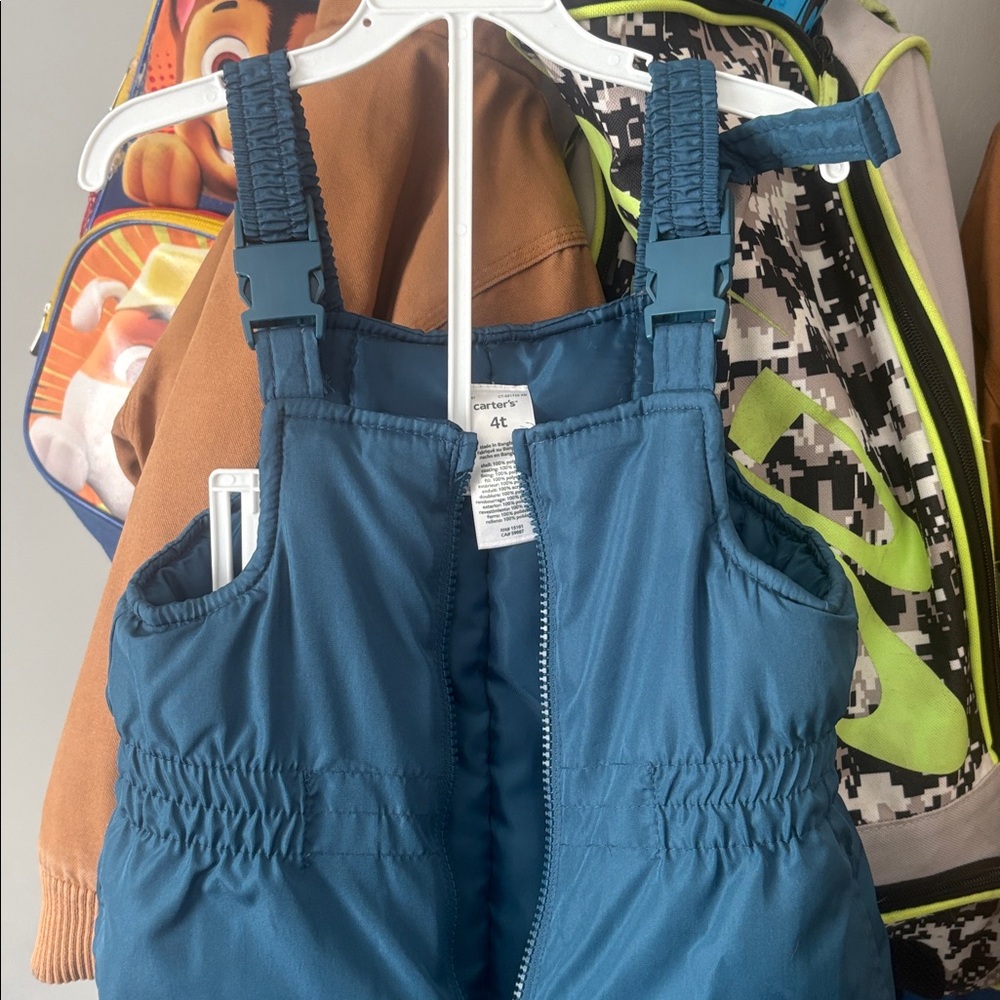 Carter's Blueish Kids winter snow Overalls 4T